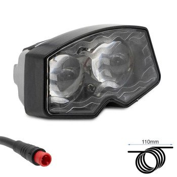 LED Headlight For Electric Scooter Ecoxtrem M41 Ultimate/M41 Armored Color - Black